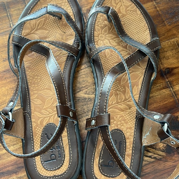 B.O.C. Born Strappy brown flat sandals size 10 huaraches thongs - Picture 8 of 13